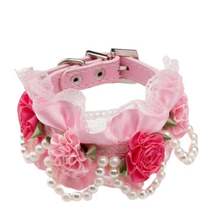 Flower Lace Pearl Collar